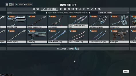 how do i get rid of weapons warframe